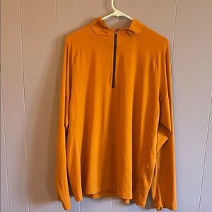 REI Men's Orange Quarter-Zip Pullover